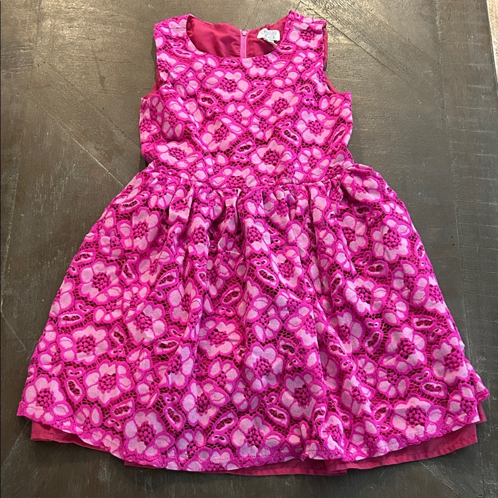 1989 Place Pink Floral Kids Dress